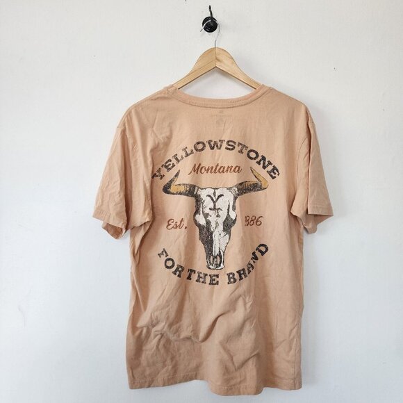 Mens Yellowstone Yellow Shirt XL Short Sleeve - Picture 1 of 3